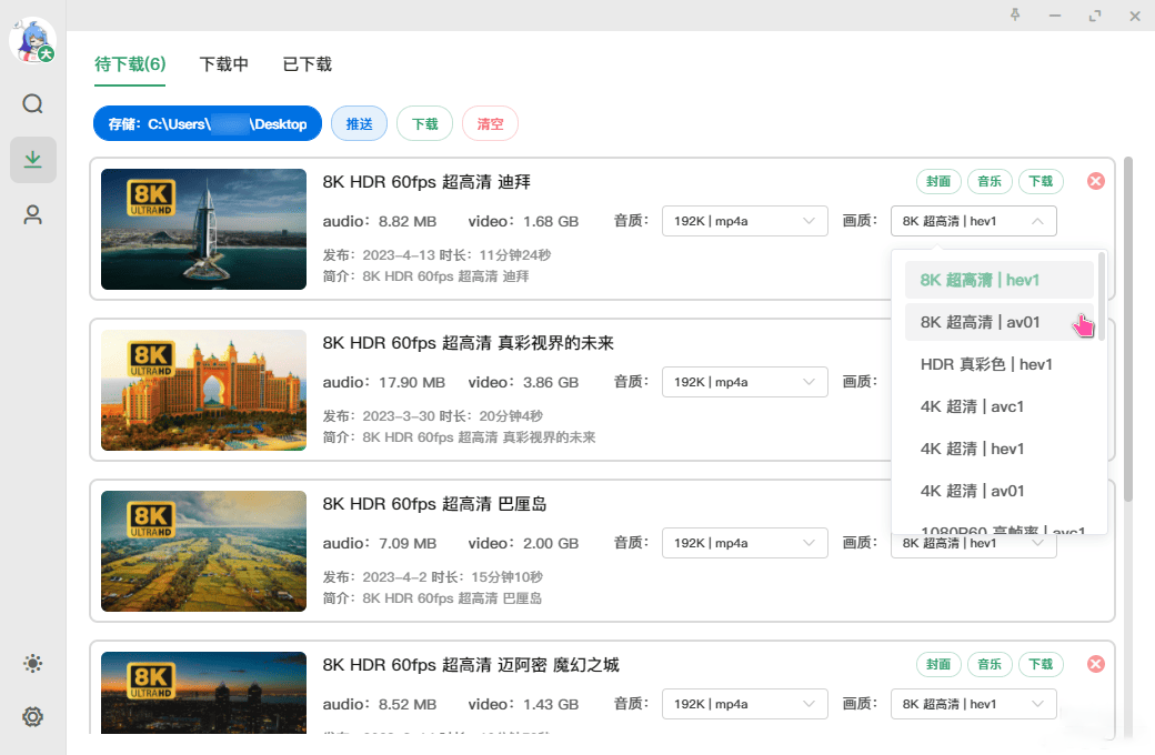 图片[6]-biliDown v1.0.5极简纯净B站视频下载器支持8K+Hi-Res音效及字幕、刮削等-河极